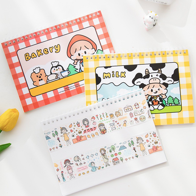 Sổ chiết washi tape lưu trữ sticker cute hình dán dễ thương trang trí sổ dụng cụ làm bullet journal A5 A4 MOLINTA