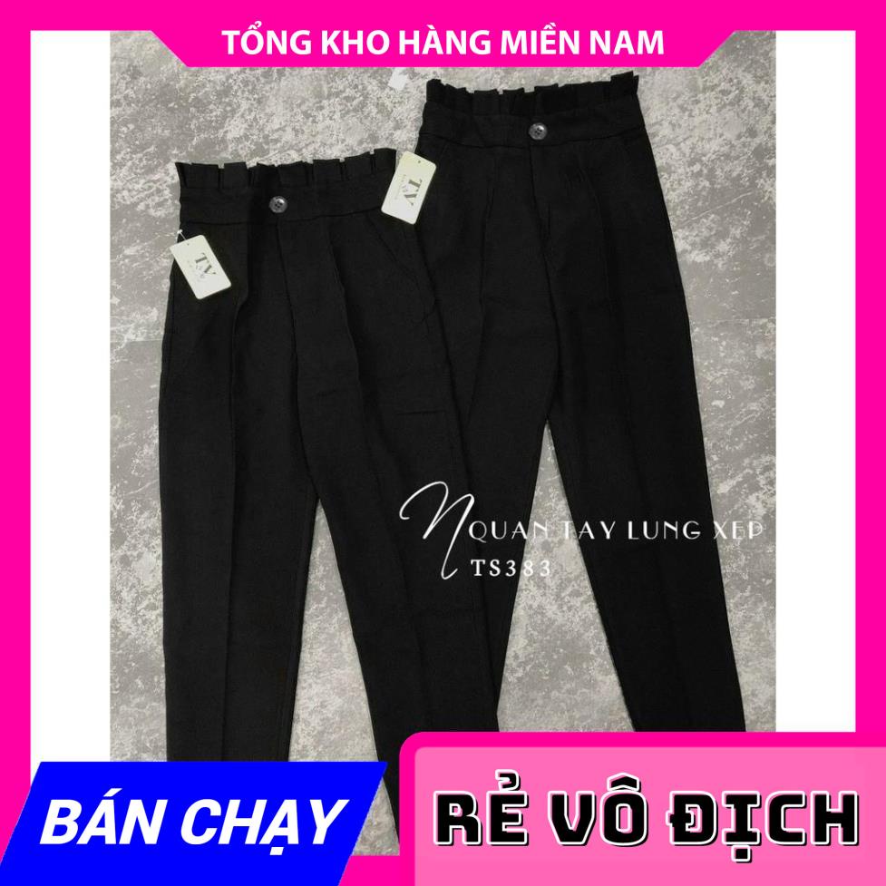 HÀNG ĐẸP - QUẦN TÂY LƯNG XẾP CHUẨN PHOM - QUẦN TÂY LƯNG KIỂU TS383 ⚡ ẢNH THẬT⚡ QUẦN TÂY CÔNG SỞ  MY