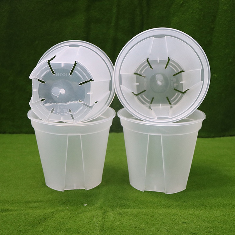 Chậu Trồng Cây Tự Tưới Bằng Nhựa Trong Suốt Có Thể Điều Chỉnh