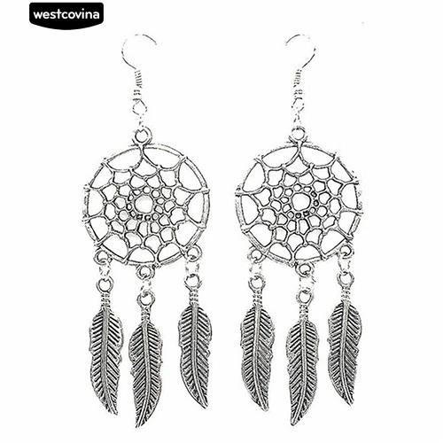 Đôi hoa tai dáng dài hình dreamcatcher xinh xắn