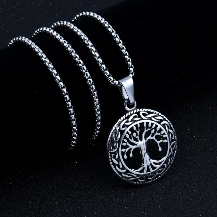 Dây Chuyền Titan Nam Tree Of Life, Mặt Dây Chuyền Nam Tree Amulet Cực Đẹp