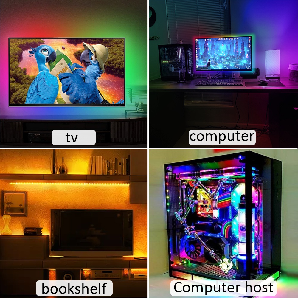 Dây đèn LED OSIDEN 5050 RGB DC 5V USB chuyên dùng trang trí phông nền TV 1m 2m 3m 4m 5m