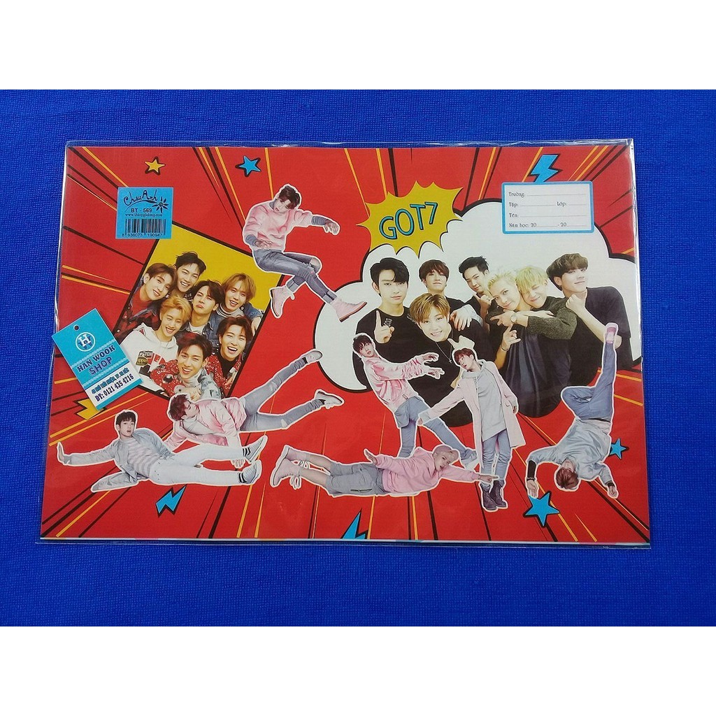 Bìa Bao Tập GOT7 - Bọc vở (có nhiều mẫu Kpop)