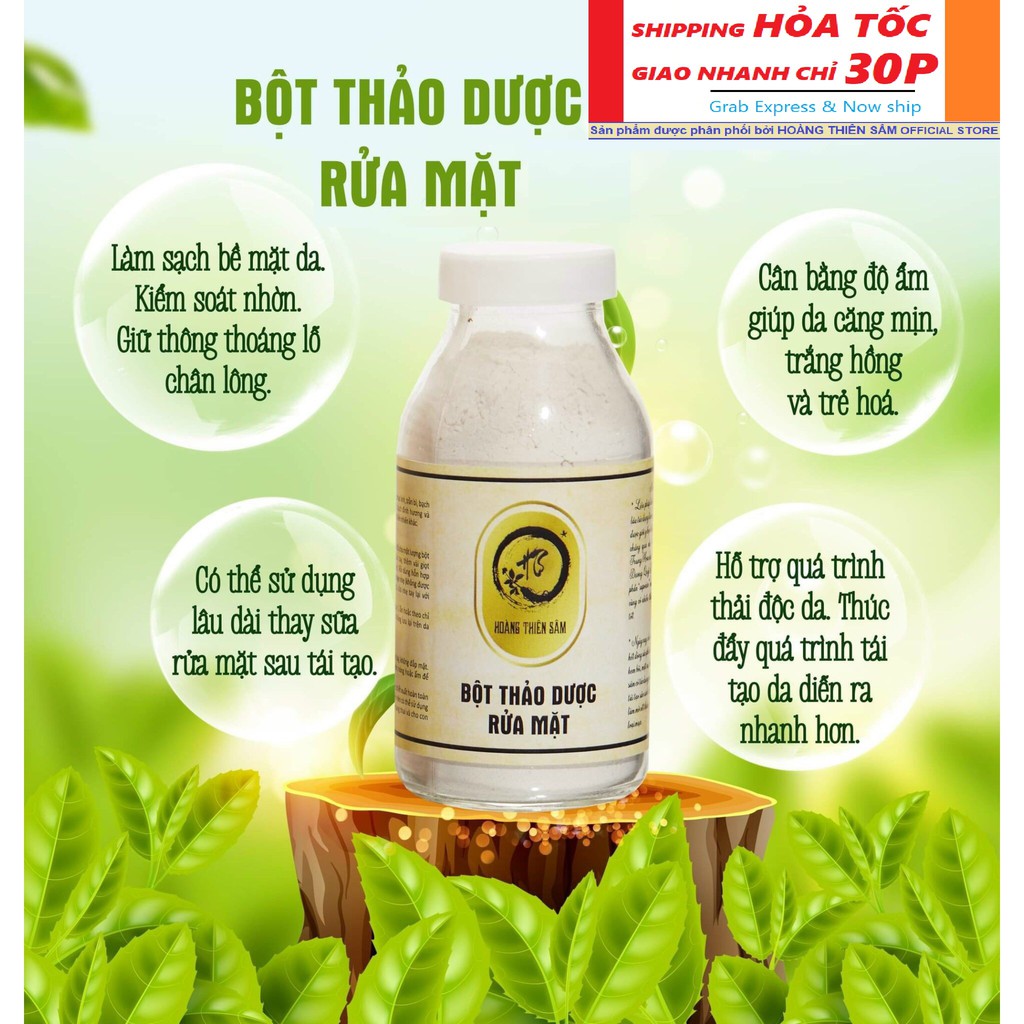 [NOWSHIP 2H] Bột Thảo Dược Rửa Mặt Hoàng Thiên Sâm