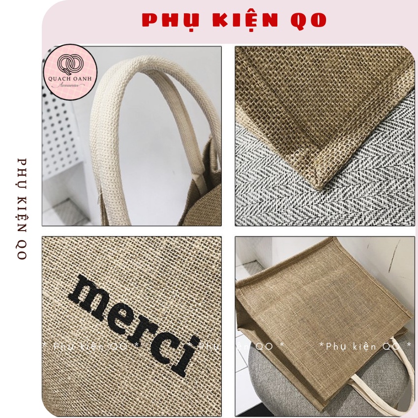 Túi Cói In Hình Họa Tiết Xinh Xắn TC02