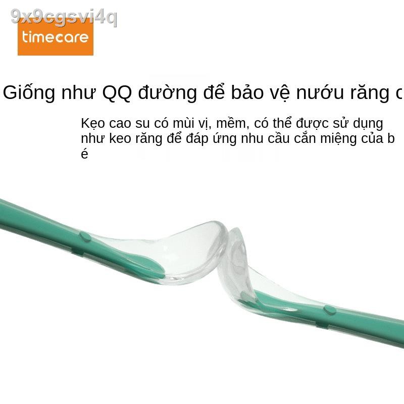 ๑☬Thìa trẻ em Thìa mềm cho trẻ sơ sinh Thìa ăn trái cây Cho trẻ ăn uống bổ sung Bộ đồ ăn bổ sung Gửi thìa cảm biến nhiệt