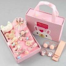 Hộp phụ kiện nơ kẹp tóc phong cách Hàn Quốc cho bé quà tặng dễ thương cho bé gái