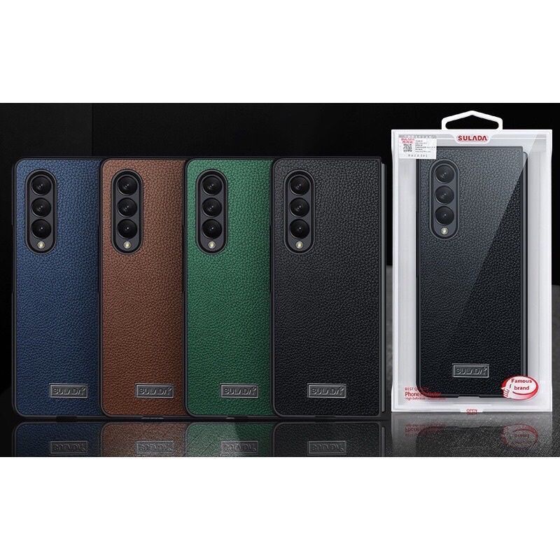Ốp lưng SULADA da sần Samsung Z Fold 5 , Z Fold 2, Z Fold 3 5G , FOLD 4 2 mảnh bảo vệ máy màu cực đẹp