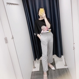 Quần tây nữ dáng baggy chất mềm mướt