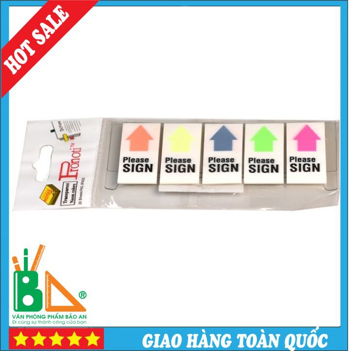 RẺ SẬP SÀN Giấy Phân Trang Pronoti Please Sign 100 Tờ/Tập