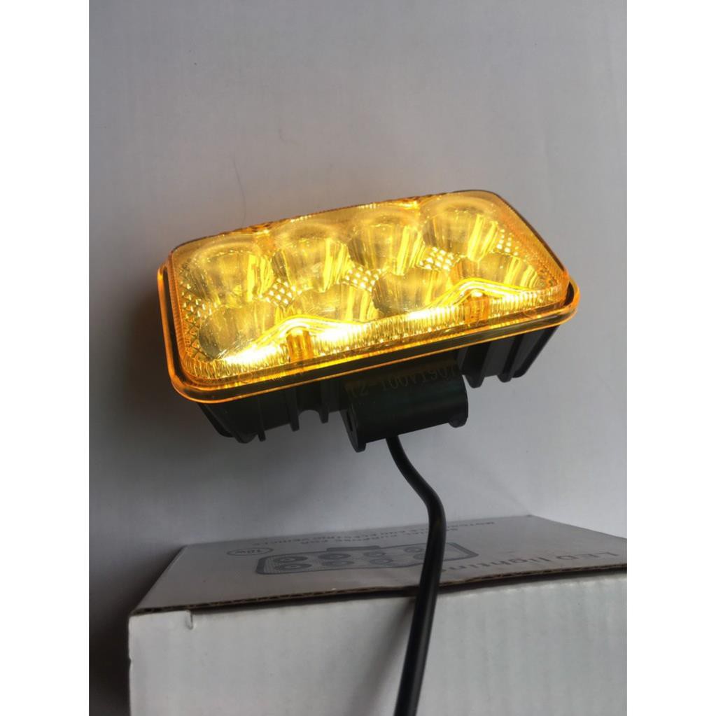 🛒 Đèn trợ sáng xe máy L8 mắt lắp mọi loại xe( ánh sáng vàng chống chói) 🛒