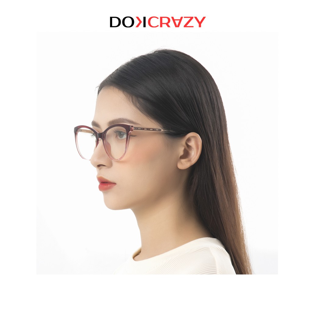 Gọng kính mắt mèo cao cấp CHEZZY local brand DOKCRAZY mắt giả cận không độ thời trang nữ style retro hot trend Hàn Quốc | BigBuy360 - bigbuy360.vn