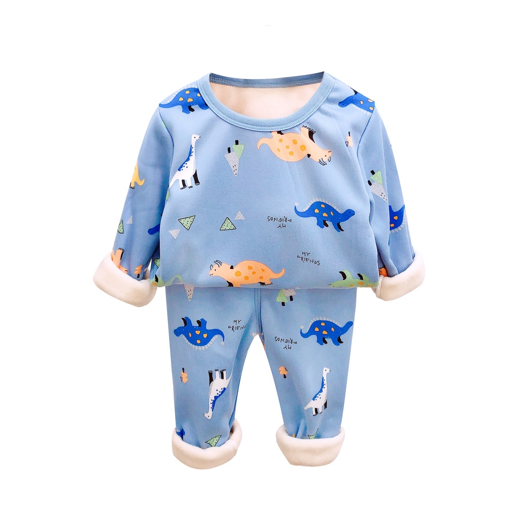 Combo 3 bộ nỉ bông họa tiết thời trang cho bé trai, bé gái