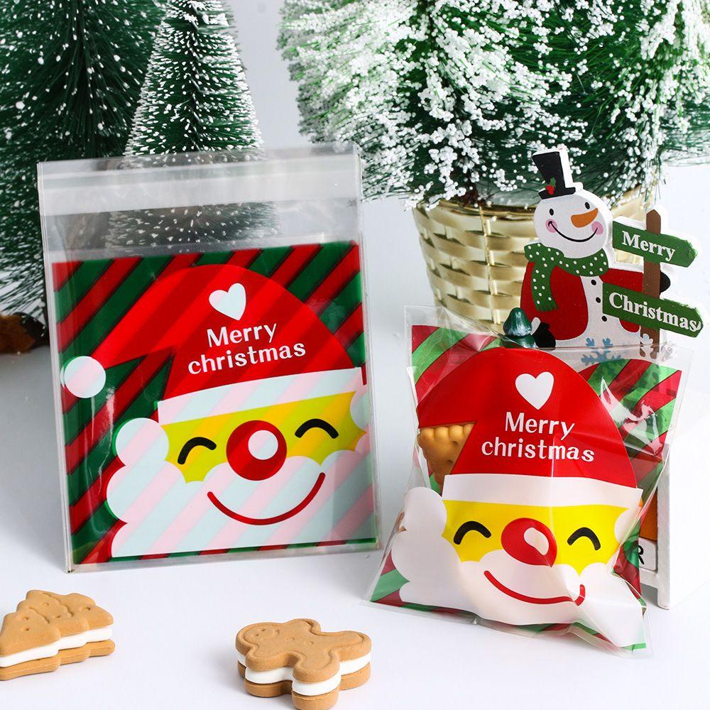 Set 10 Túi Đựng Bánh Quy Chủ Đề Giáng Sinh Đáng Yêu