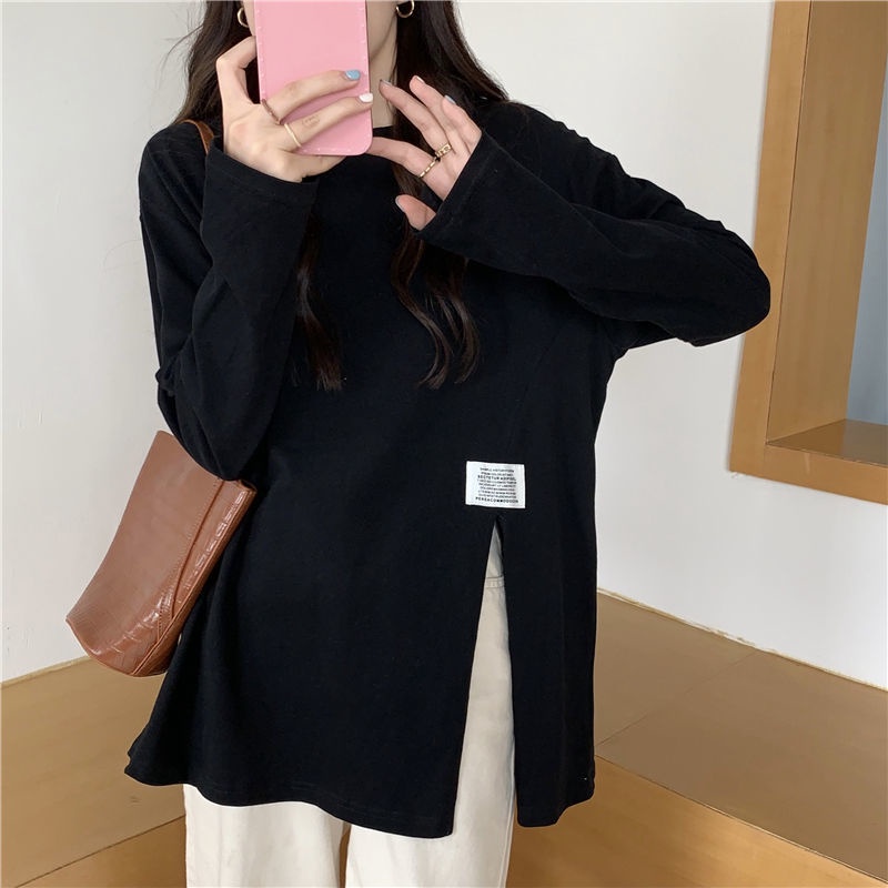 Áo Thun Tay Dài Dáng Rộng Phong Cách Phương Tây Thời Trang Mùa Thu Mới Cho Nữ