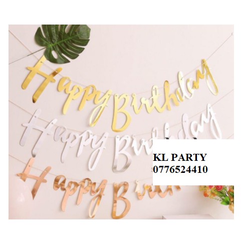 Dây chữ happy birthday ánh kim treo trang trí sinh nhật
