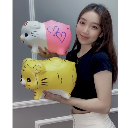Heo đất tiết kiệm đẹp cute dễ thương giá rẻ, ống con lợn size nhỏ vừa to lớn hình hello kitty, gấu trúc, poohd, doremon