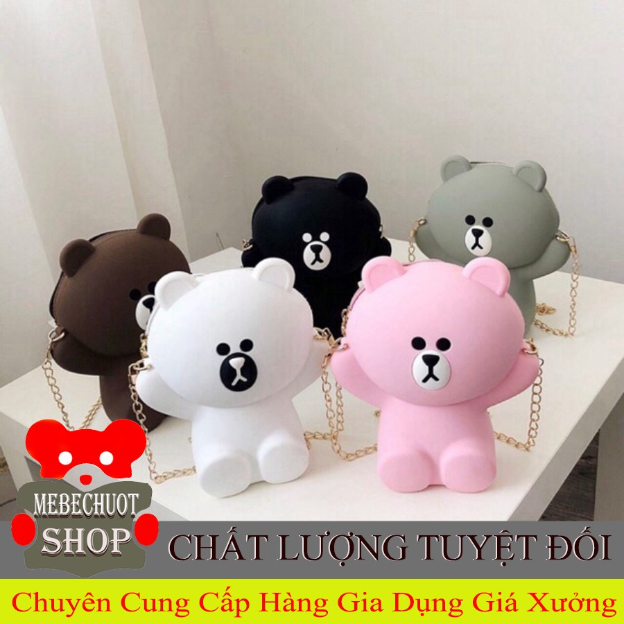 Túi mini gấu BROWN silicon loại 1