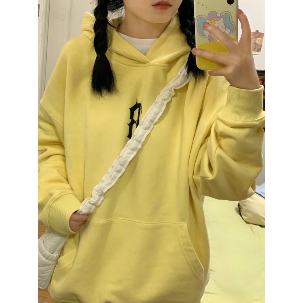 NRVP Áo Hoodie Tay Dài Oversize In Họa Tiết Phong Cách Hàn Quốc Kiểu Mới Cho Nam / Nữ