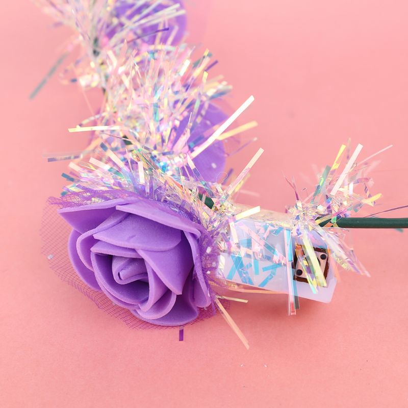 Vòng Hoa Đội Đầu Có Đèn LED Lấp Lánh Cho Nữ