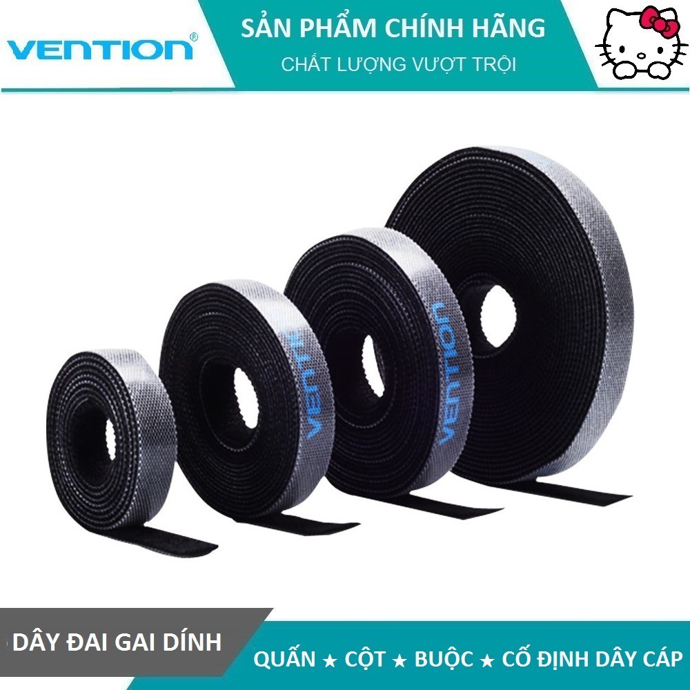 ★Chính hãng Vention★ Cuộn dây đai có gai dính quấn gọn ★ cột ★ buộc ★ cố định dây cáp chống dối tiện dụng VENTION