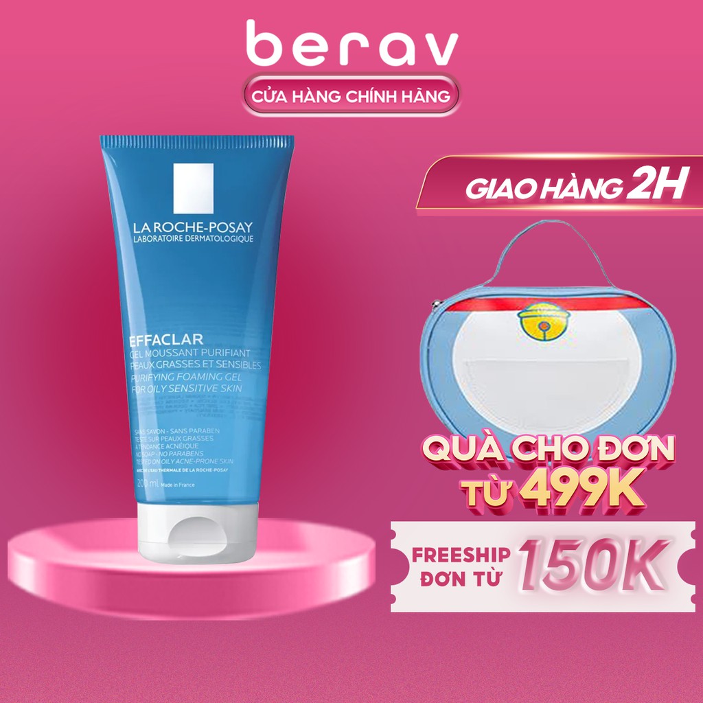 [200ml] Gel rửa mặt tạo bọt cho da dầu nhạy cảm La Roche-Posay