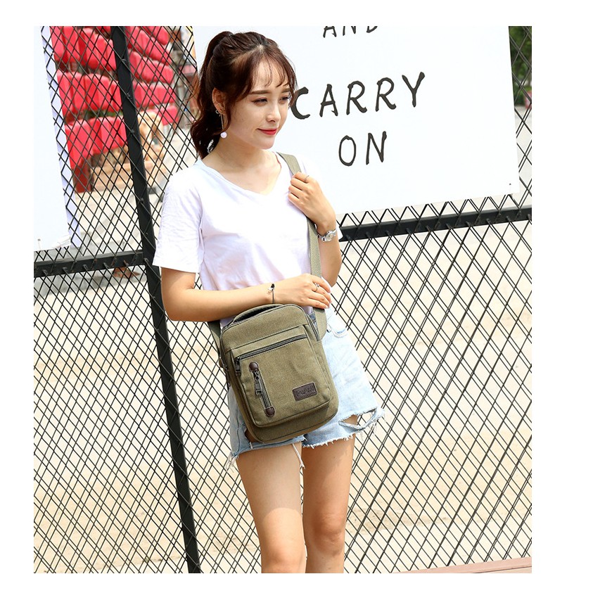 Túi đeo chéo vải Canvas cao cấp - Túi đeo vải bố thời trang, bền đẹp | BigBuy360 - bigbuy360.vn