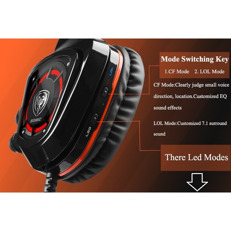 Tai nghe SOMIC G910 - Gaming headset 7.1 có RUNG CỰC CHẤT cổng USB - THComputer Q11
