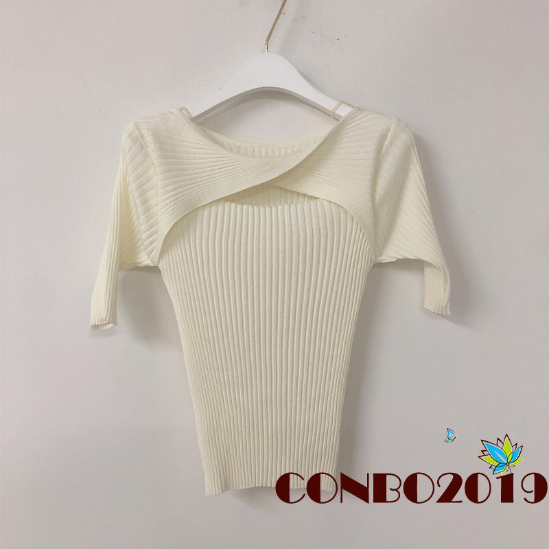 Áo Thun Nữ Ngắn Tay Cổ Tròn Thời Trang Hàn