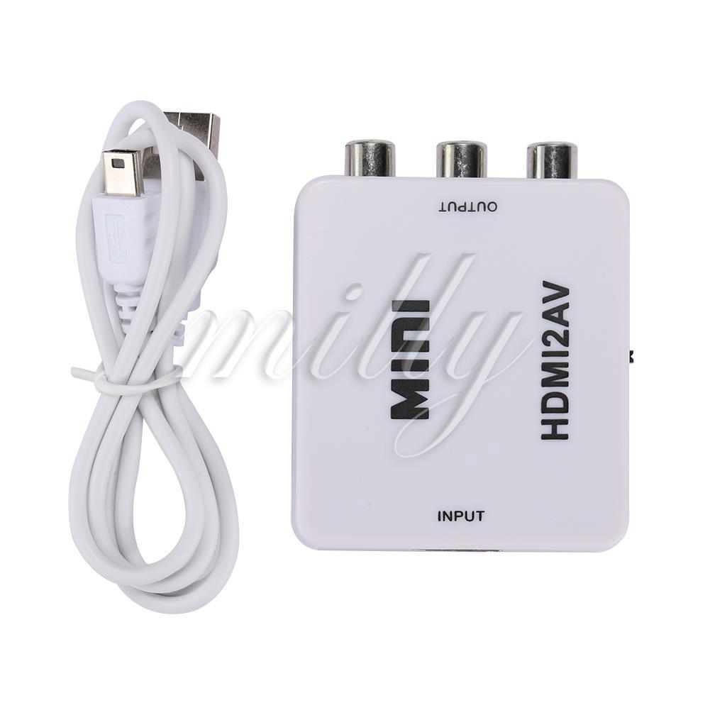 Composite 1080p hd hdmi to rca audio video av cvbs ntsc pal adapter for tv