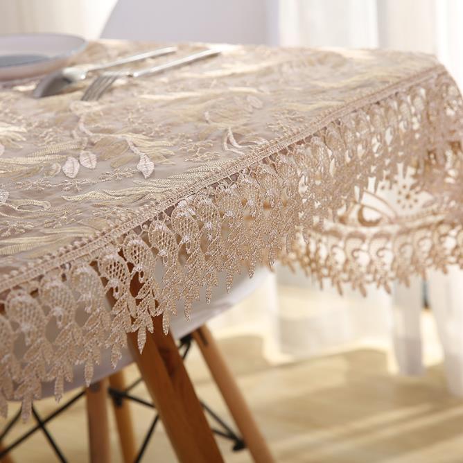 Khăn Trải Bàn Thêu Ren Trong Suốt Phong Cách Đồng Quê Mỹ