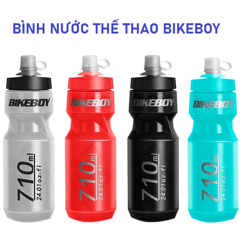 Bình Nước Thể Thao Bikeboy Treo Xe Đạp Bình Đựng Nước Siêu Nhẹ 4 Màu Cá Tính 710ml