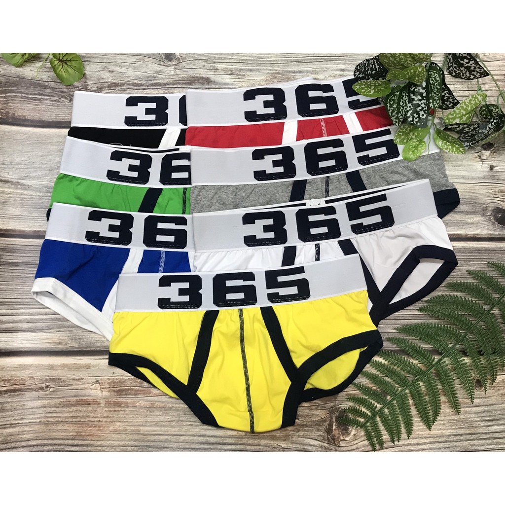 [free ship 50k + che tên đơn hàng] quần lót nam, quần lót tam giác thun cotton in số 365 (hình chụp tại shop)