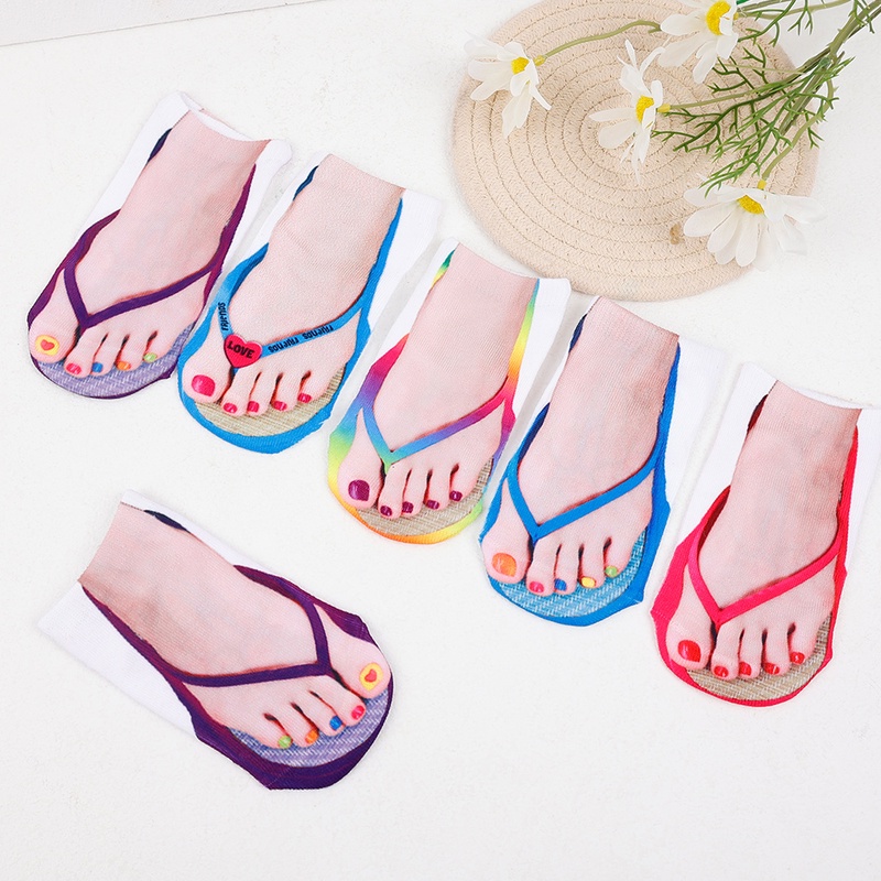 1 Đôi Tất Chân 3D Mềm Mại Thoáng Khí Thấm Hút Mồ Hôi Chống Ma Sát Họa Tiết Cá Tính Sáng Tạo Cho Trẻ Em