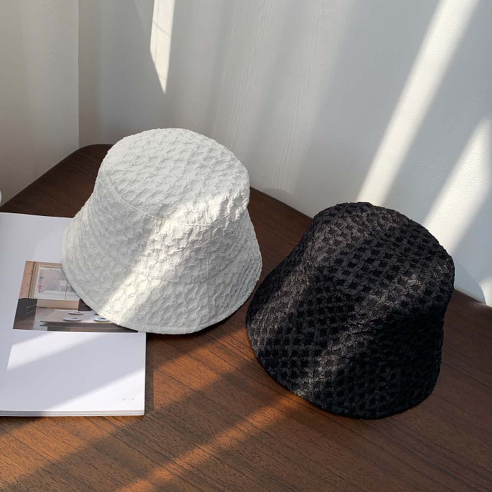 Mũ tai bèo nylon ren phối lưới che nắng gấp lại được nhẹ nhiều màu sắc tùy chọn phong cách Hàn Quốc dành cho nữ bé gái