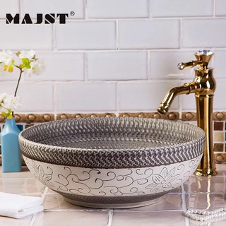 Chậu Rửa Lavabo Gốm Sứ Nghệ Thuật , Lavabo sứ nghệ thuật, Lavabo chậu sứ cho tiệm nails, spa.