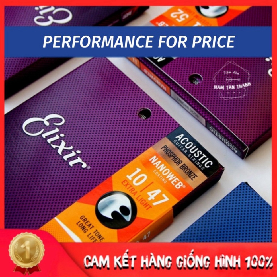 Dây Đàn ELIXIR 16027 [ TẶNG PICK FENDER ] Guitar Acoustic Chất Lượng