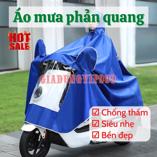 [Hàng loại 1] Áo mưa  Áo mưa phản quang cánh dơi vải dù chống thấm có kính che mặt cao cấp siêu dai siêu bền