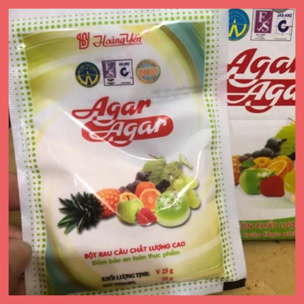 [Giảm giá sốc] Bột rau câu giòn Hoàng Yến Agar Agar 25g