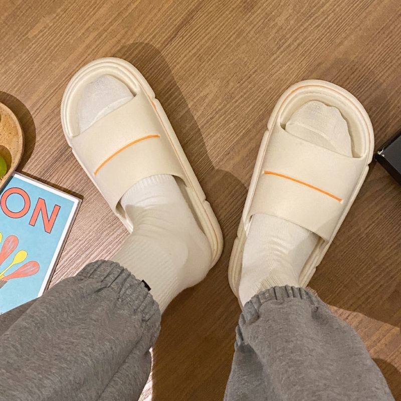 Dép đế bằng quai ngang IELGY chống trượt thiết kế đơn giản thời trang cho nữ