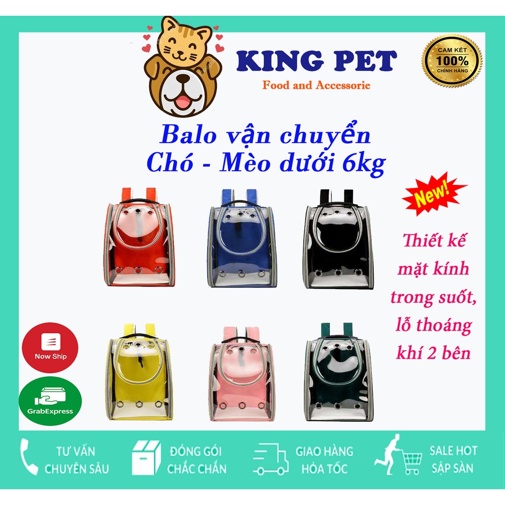 [Mã 253FMCGSALE giảm 8% tối đa 100K đơn 500K] Balo Trong Suốt Vận Chuyển Thú Cưng, Balo Phi Hành Gia Chó Mèo