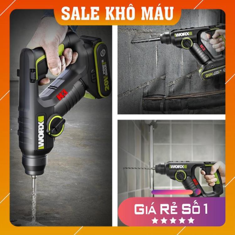 Máy khoan búa 20V Worx Green WU380, Máy Khoan Chất Lượng Cao
