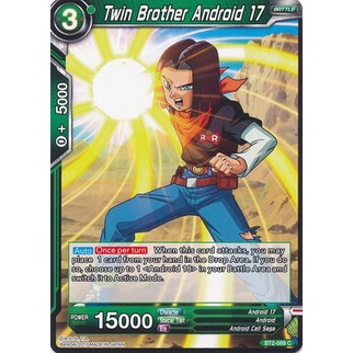 Thẻ bài Dragonball - bản tiếng Anh - Twin Brother Android 17 / BT2-089'