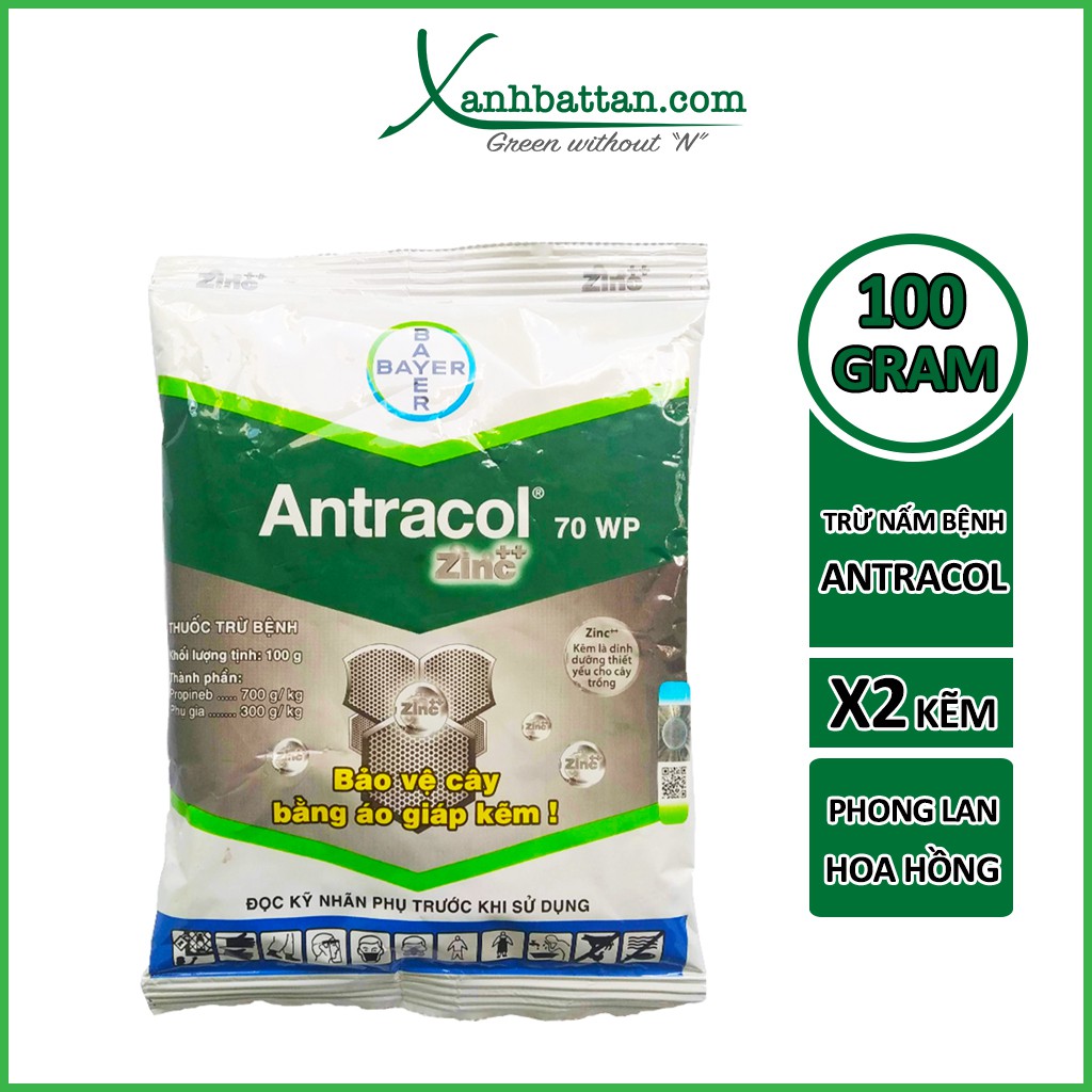 Chế phẩm trừ nấm bệnh ANTRACOL 70 WP 100 gram