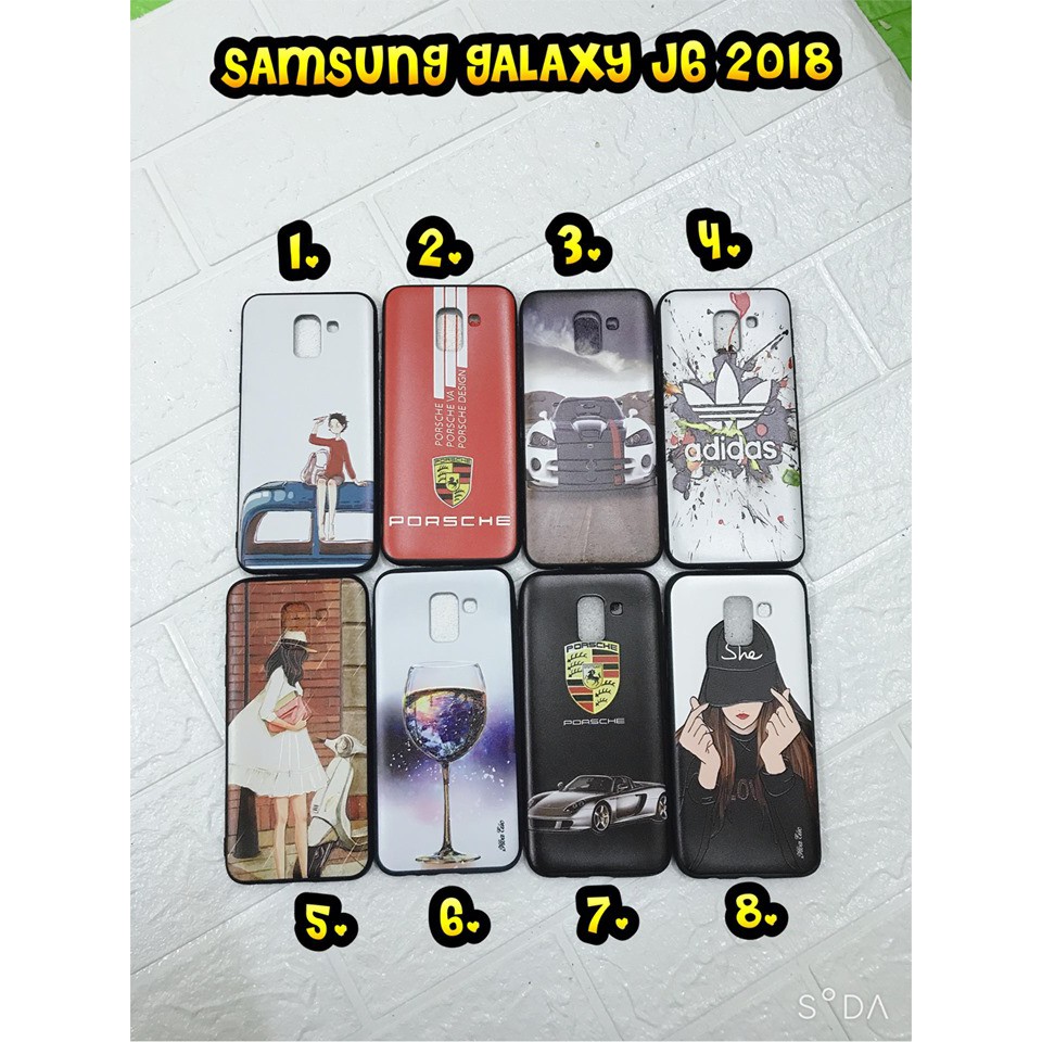 SAMSUNG J6 2018_ ỐP LƯNG THỜI TRANG SILICON IN HÌNH,.