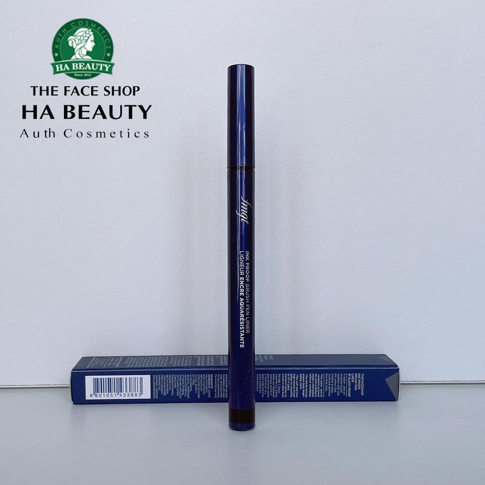 Bút kẻ viền mắt không trôi chống nước chống lem The Face Shop fmgt Ink Proof Brush Pen Liner 0.6g