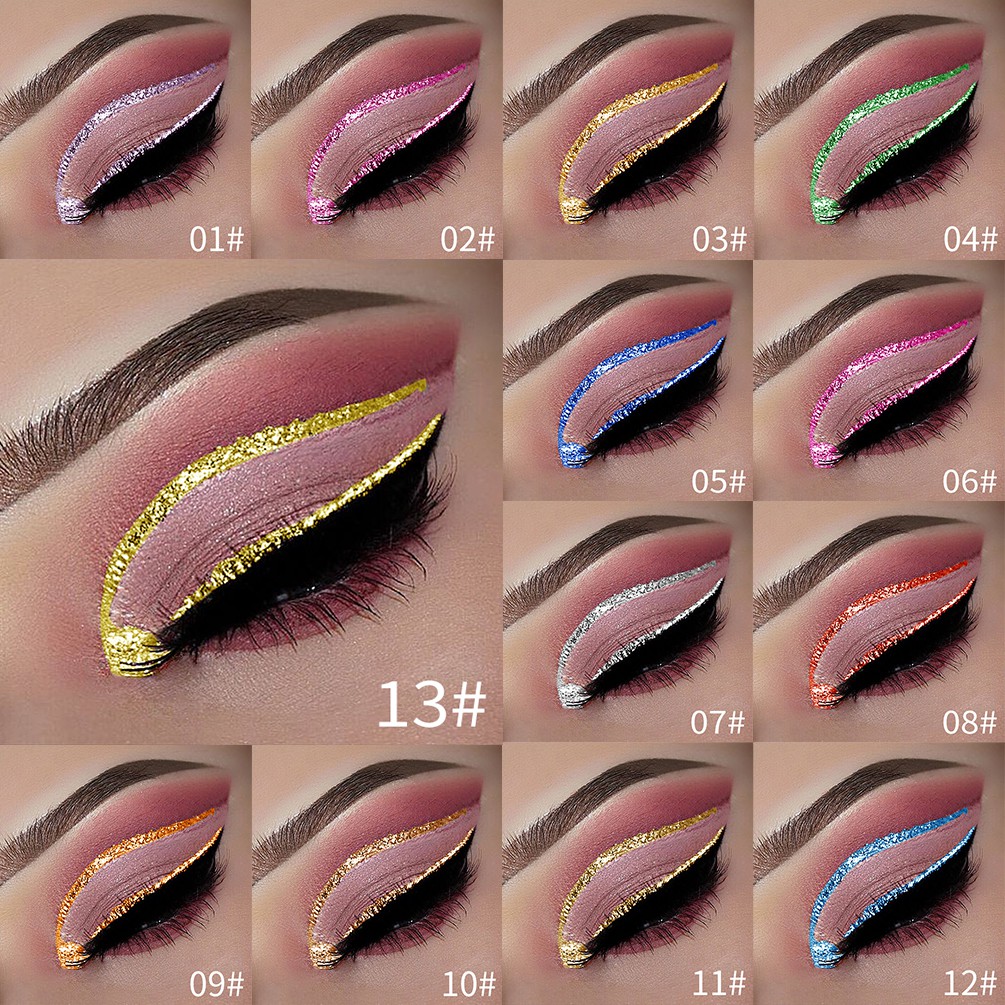 Bút Kẻ Mắt Nước Qibest Màu Ánh Kim Lấp Lánh Để Trang Điểm 16g | BigBuy360 - bigbuy360.vn