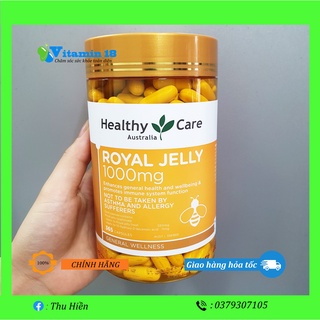 Sữa ong chúa Healthy Care Royal Jelly 1000mg 365 viên Úc