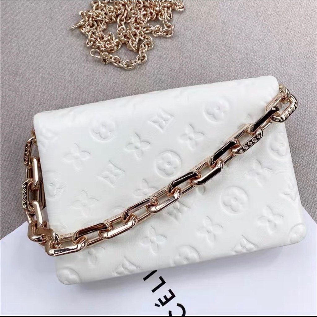 Túi nữ quai cầm tay dây kim loại, hộp khuôn to dập nổi, đeo vai dễ phối đồ, sang chảnh, form chữ nhật