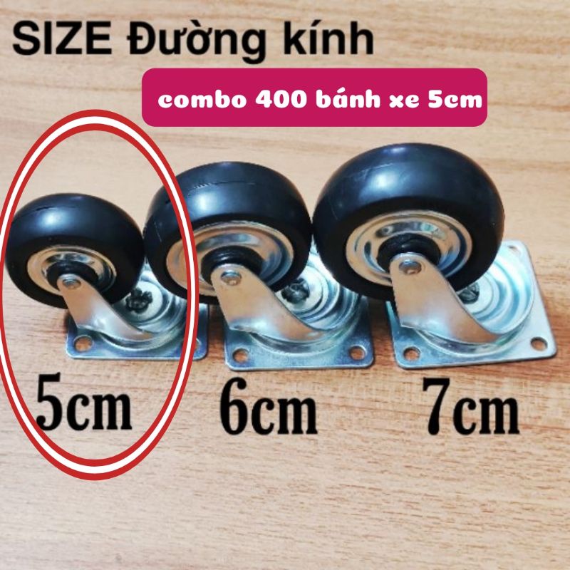 combo 400 bánh xe 5cm